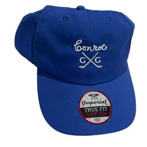 Imperial Conroe CC Golf Hat Blue True Fit UPF 50+ Performance Adjustable Cap